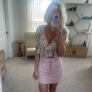 Fashion Nova floral ruffled top